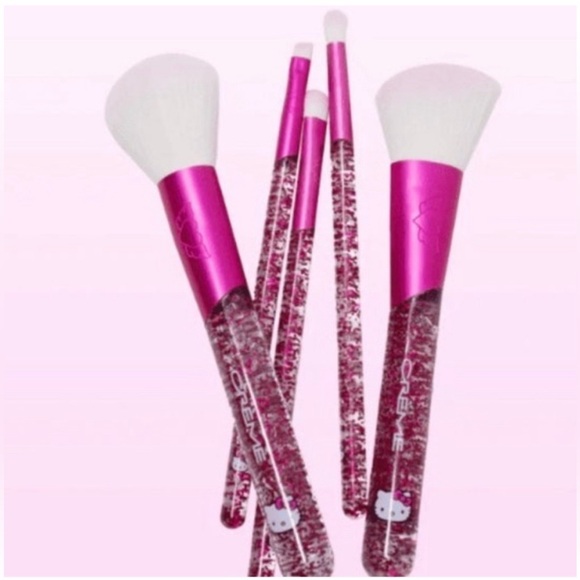 NWT ⚜️🩷⚜️ The Crème Shop Hello Kitty Y2K Luv Wave Brush Collection Set of 5 Pcs - Picture 4 of 7